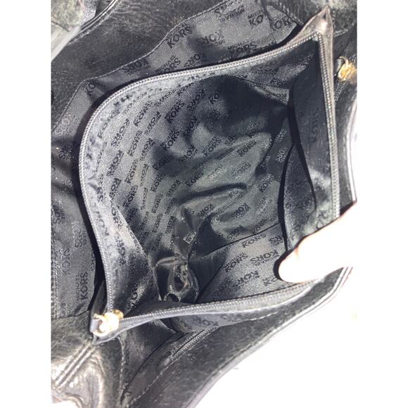 MICHAEL KORS, LARGE BLACK LEATHER SHOULDER BAG, HANDBAG - Picture 11 of 16